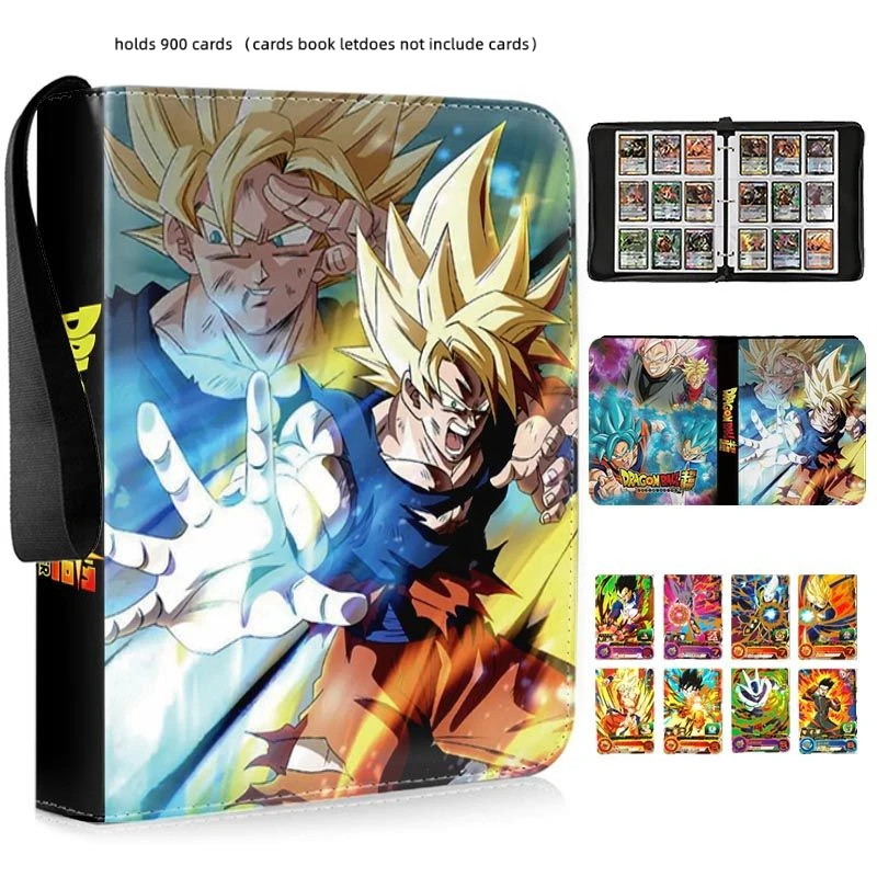 400/900pcs Dragon Ball Freeza Card Zipper Binder Book Folder Anime Son Goku Vegeta PU Zipper Cards Collection Album Toy Gift