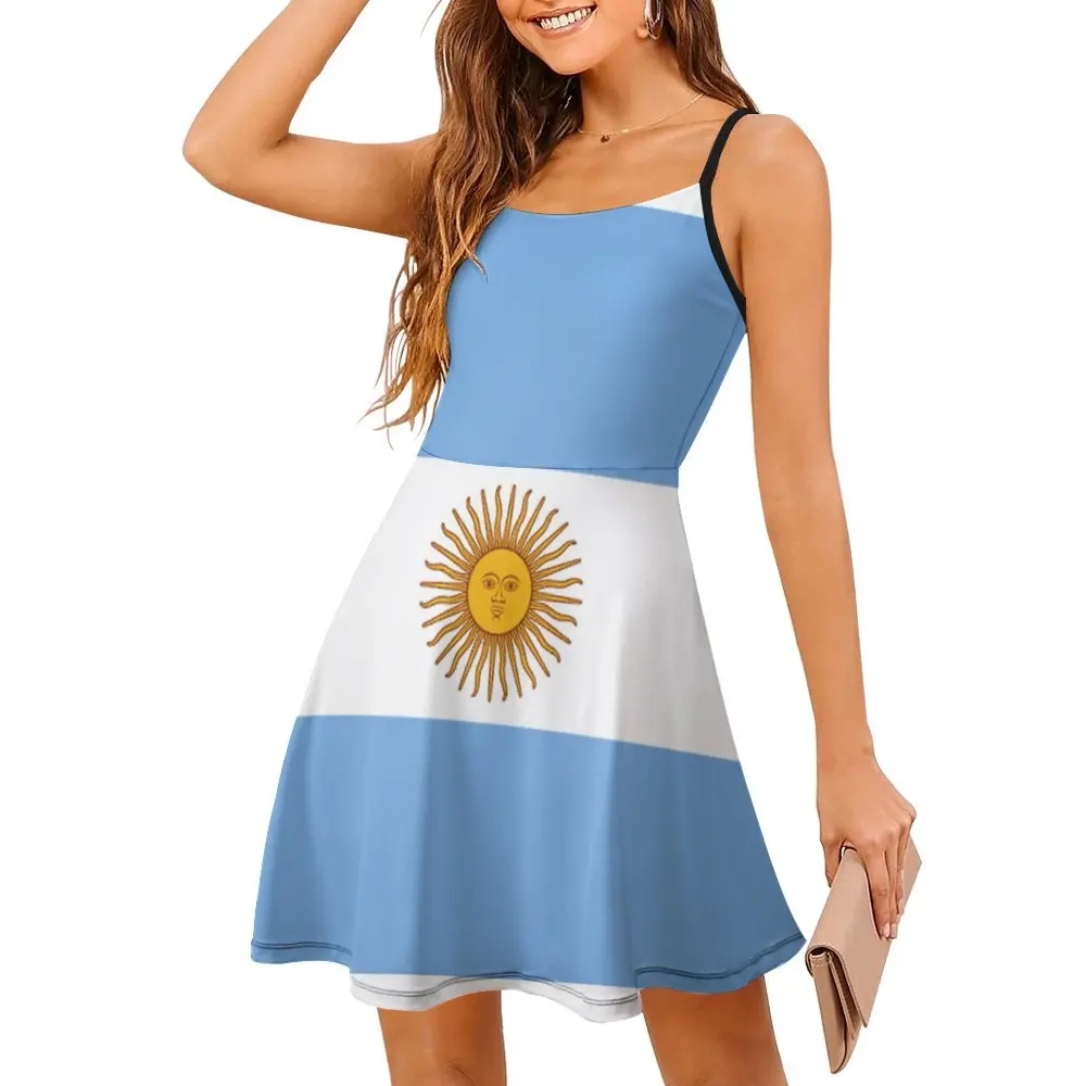 ARGENTINA. Flag of Argentina  Argentina Flag  Argentinian Women's Sling Dress Classic Sexy  Woman's Gown Funny Geek Cocktails Dr