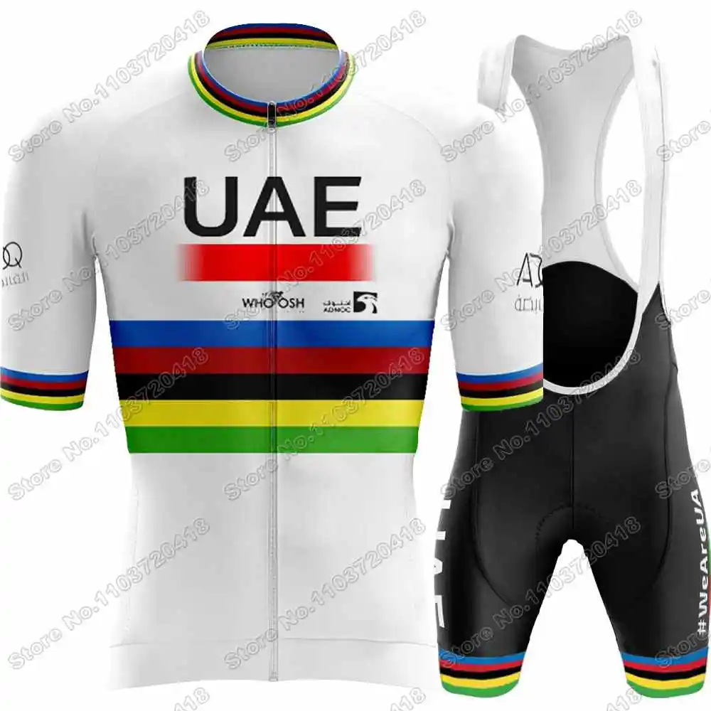 2024 UAE Team Cycling Jersey Set Men Cycling Clothing Slovenia Tadej Pogacar Portugal Switzerland Road Bike Shirts Bicycle Pants