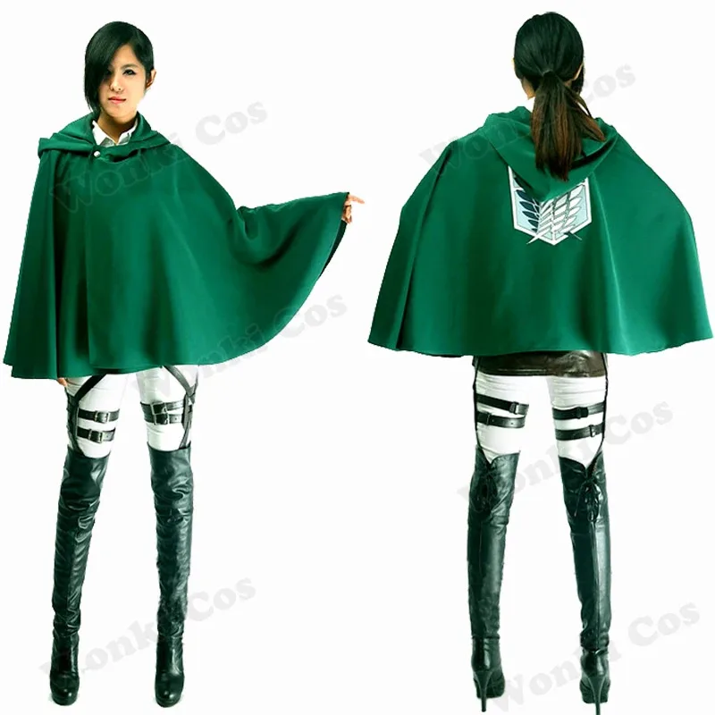 

Mikasa Ackerman Cosplay Costume Eren Jaeger Levi Rivaille Shingeki No Cosplay Kyojin Cape Full Set for Men Women Outfits