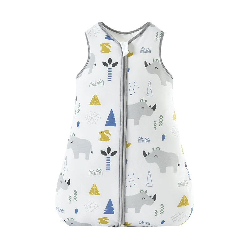 Pasgeboren Baby Sleepsack Katoen 2-Way Rits Baby Wearable Deken Cartoon Beer Vos Slaap Zak Sack Kleding Alle Seizoen