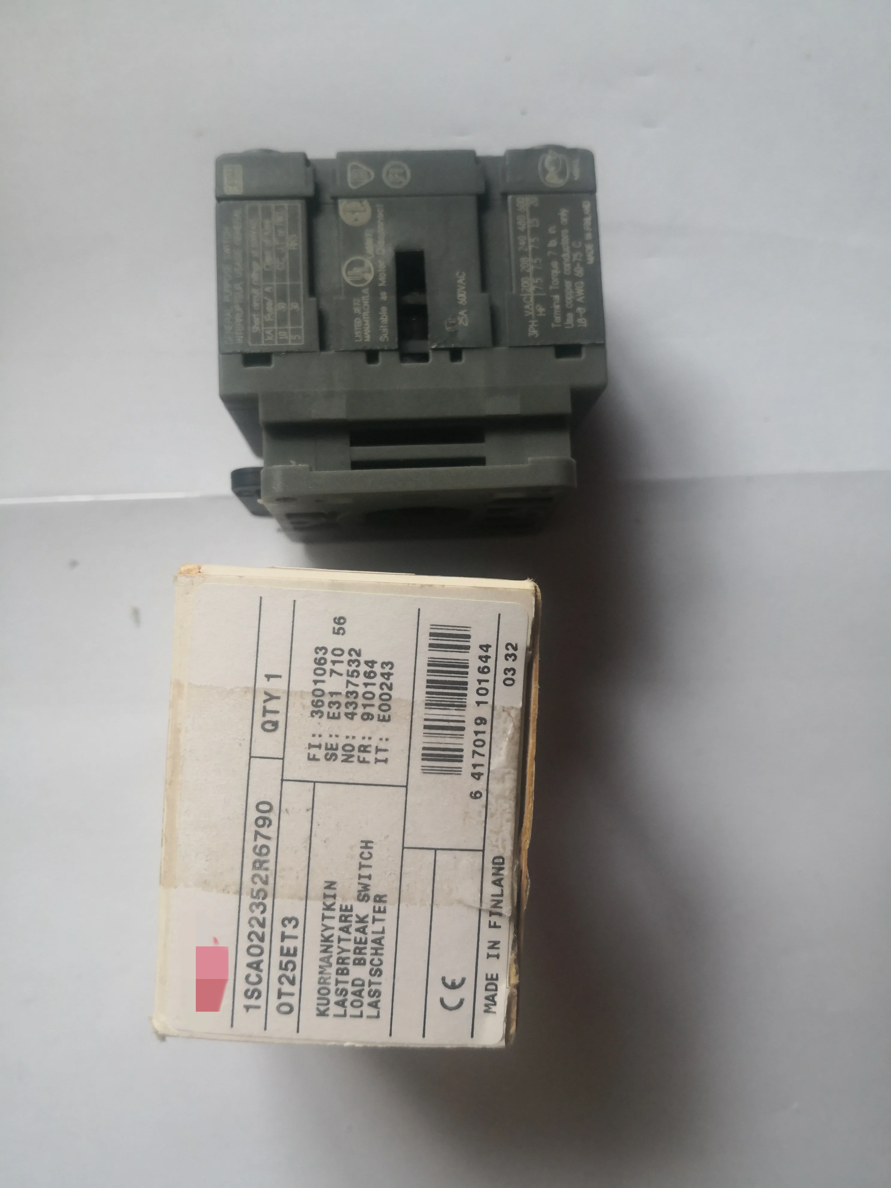 Brand New Original 0T25ET3 Circuit Breaker Protection Switch 1SCA022352R6790 - Ready Stock