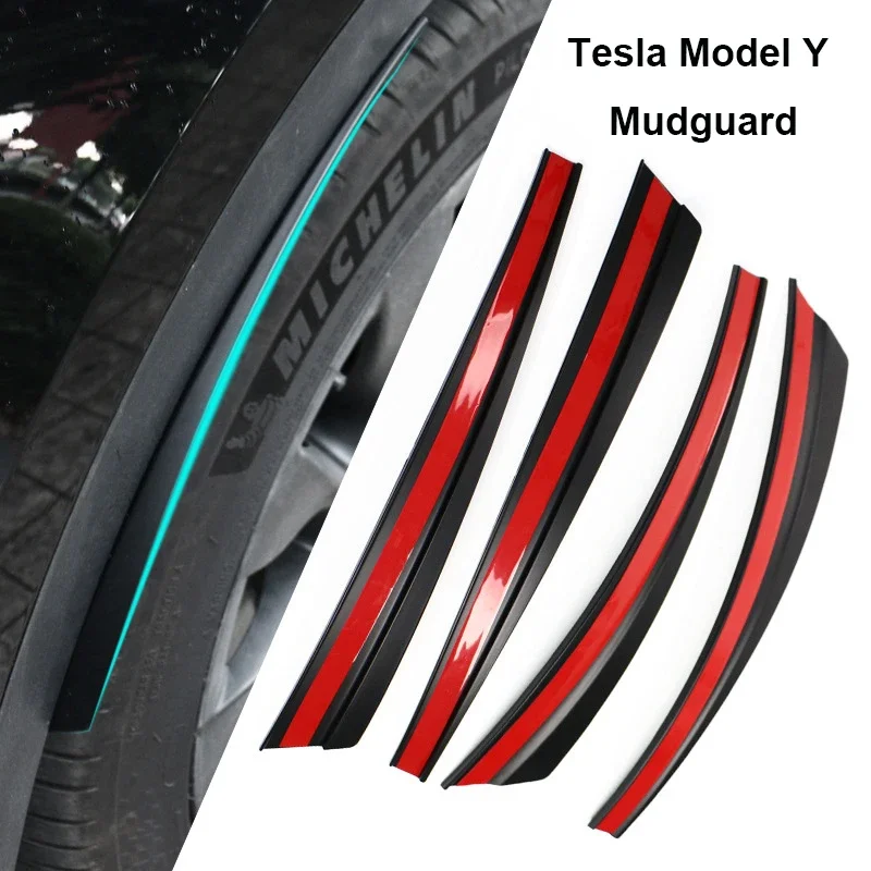 For Tesla Model Y Fender Mudguard Special Hiding Gear Mud Skin Anti-friction Wheel Eyebrow Mud Guard Modification Accessories