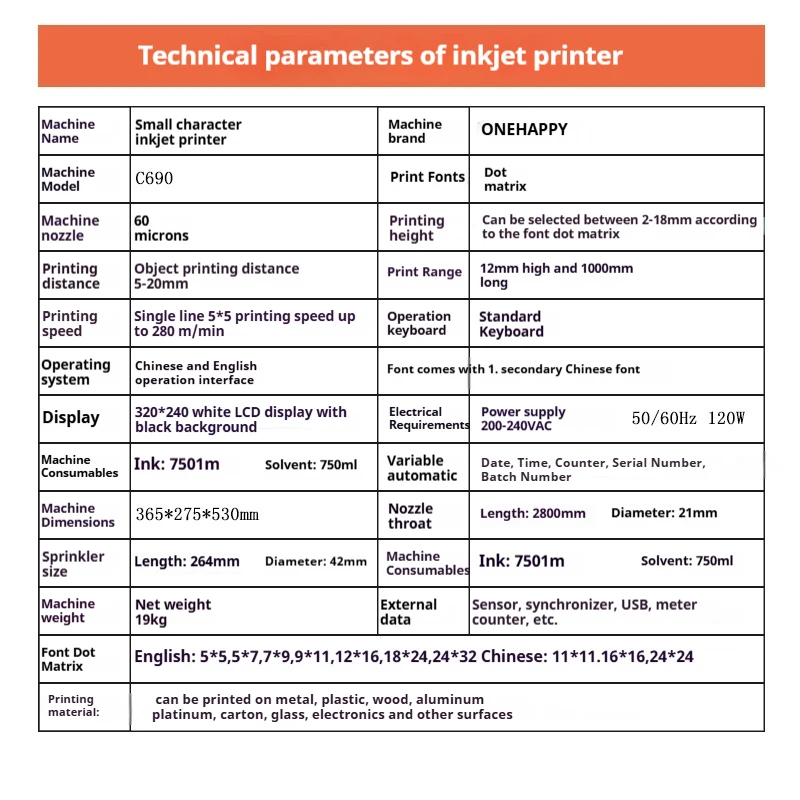 Automatic Series Number/Batch Code/Date White Printing Machine Industrial Continuous High Resolution White Inkjet Printer