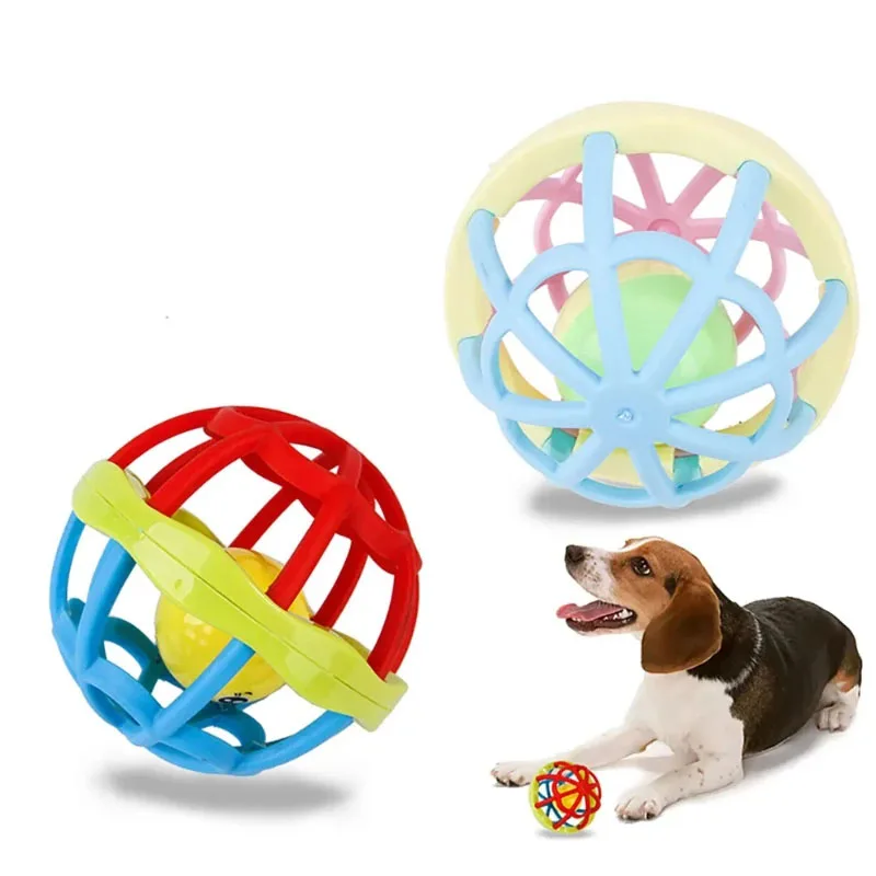 

Pet Dog And Cat Toys Teething And Chewing Relaxation Relieve Boredom Hollow Sounding Bell Ball Pet Training Products