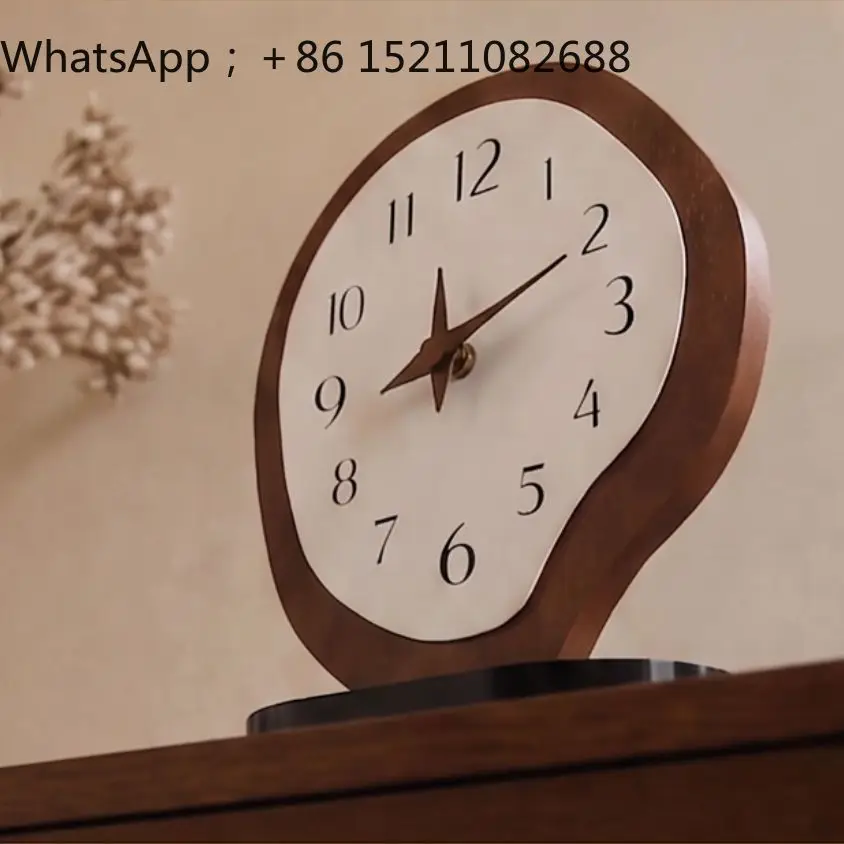 LLY Art Clock Medium and Large Size Medium and Ancient Style Desktop Placement Desktop Clock Ornament Precise Mute