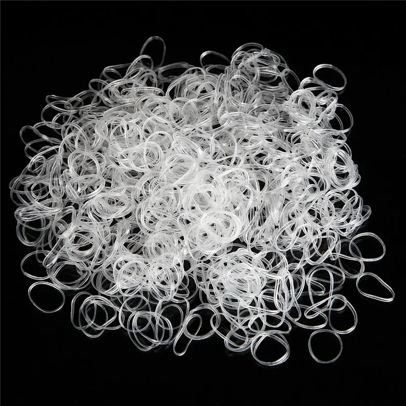 1000 Pcs Hair Bands Disposable Rubber Band Ties Headband Children Ponytail Holder Bands Kids Hair Accessories