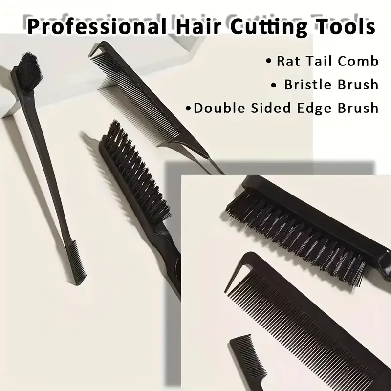Bristle Slick Back Hair Brush for Sleek Ponytail & Edge Control