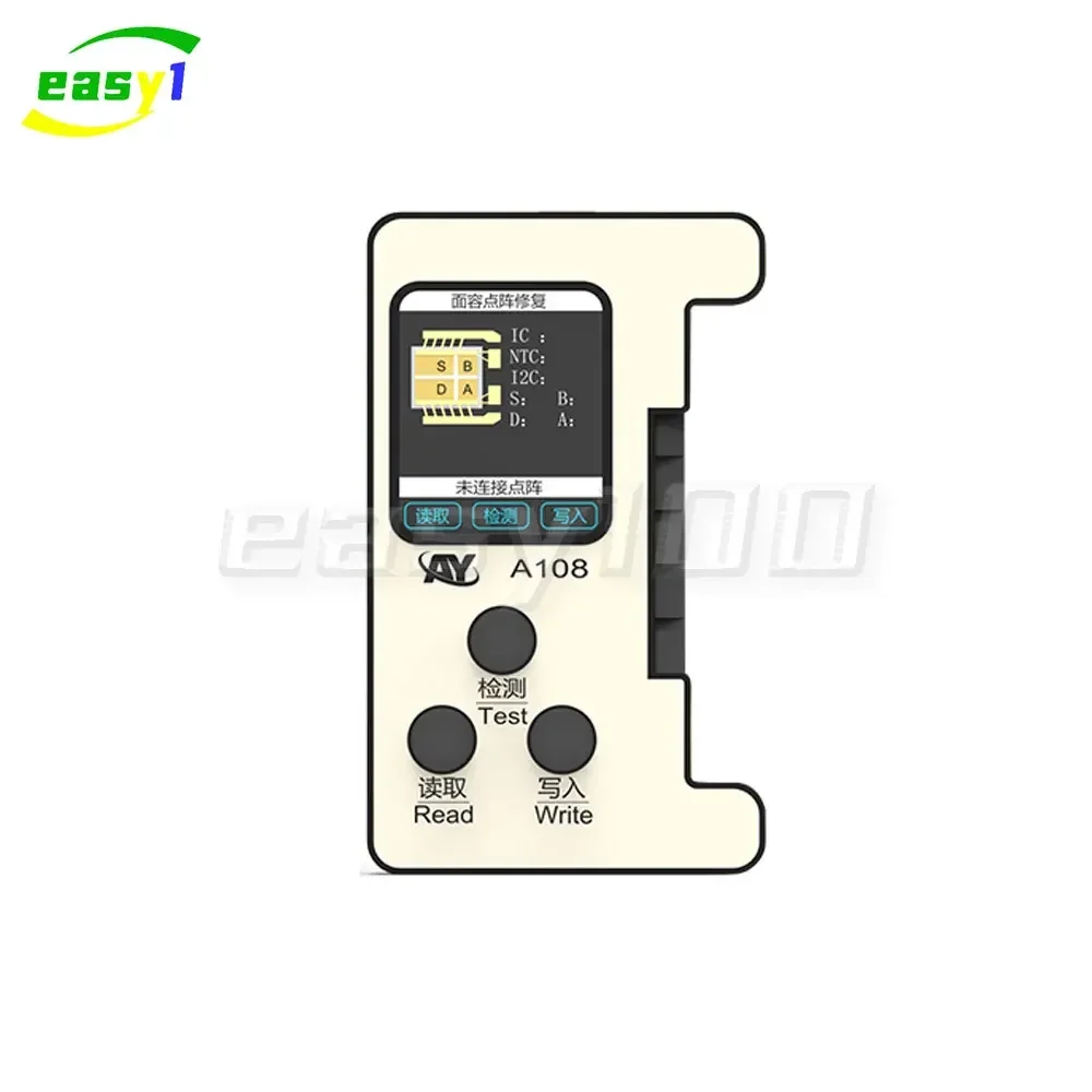 AY A108 BOX Dot Matrix True Tone Battery Programmer for iPhone X-16PROMAX FACE ID قراءة الكتابة Dot Face ID Repair Flex