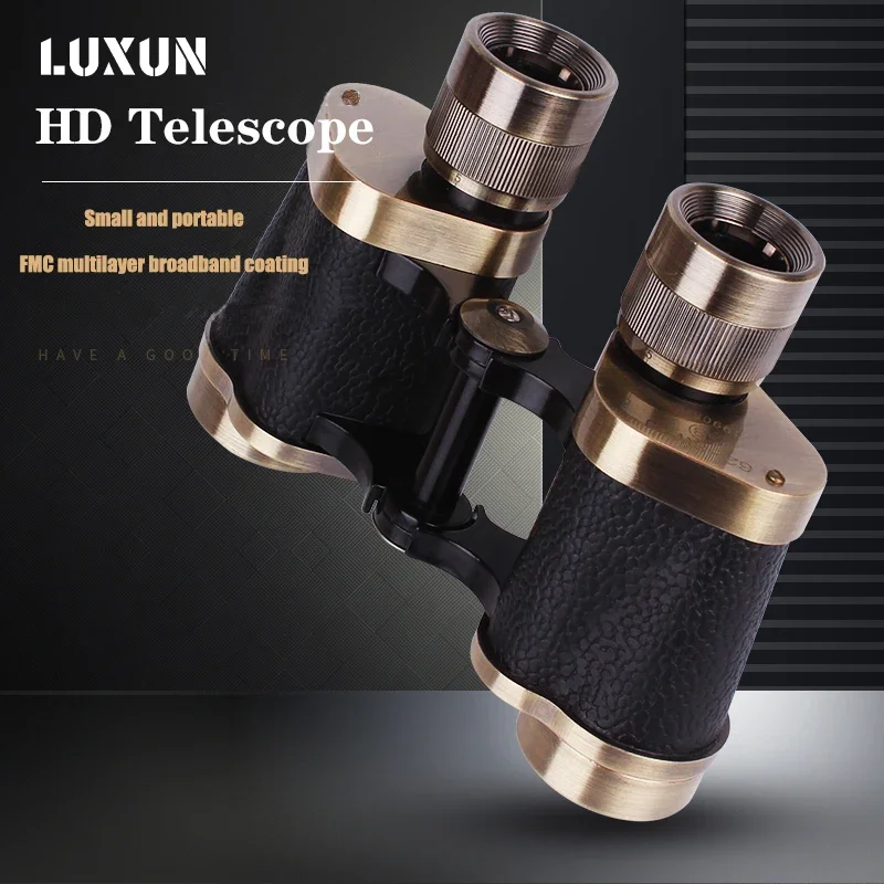 

LUXUN 8X30 Military Binoculars HD High Power Pure Copper Telescope Powerful Binoculars Travel Hunting Telescope