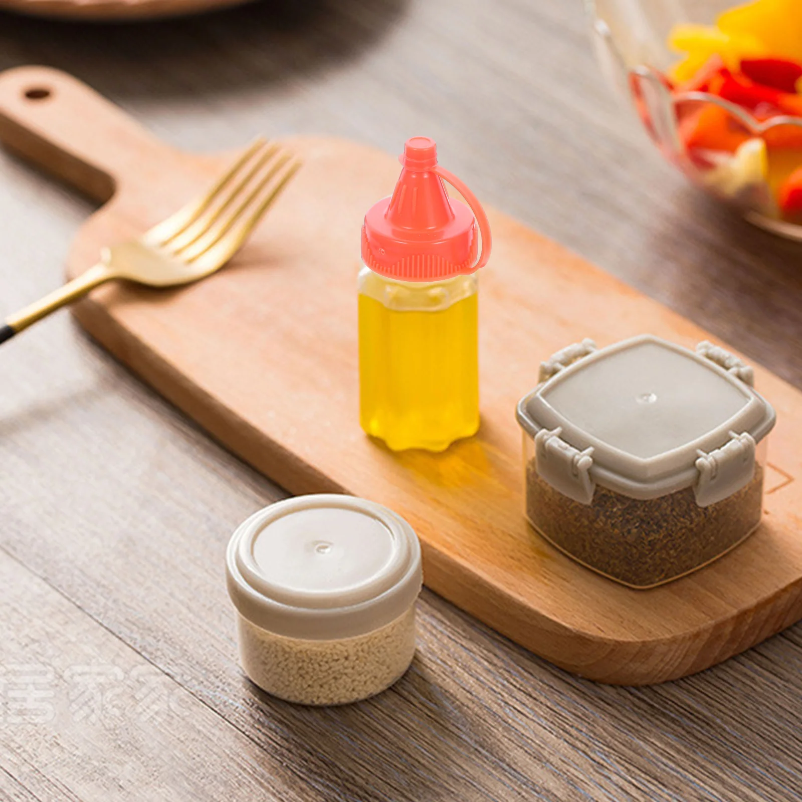 

4pcs Mini Squeeze Condiment Bottles Transparent Sauce Storage For Salad Dressing Ketchup Mustard Jam Oil Vinegar Bbq Camping