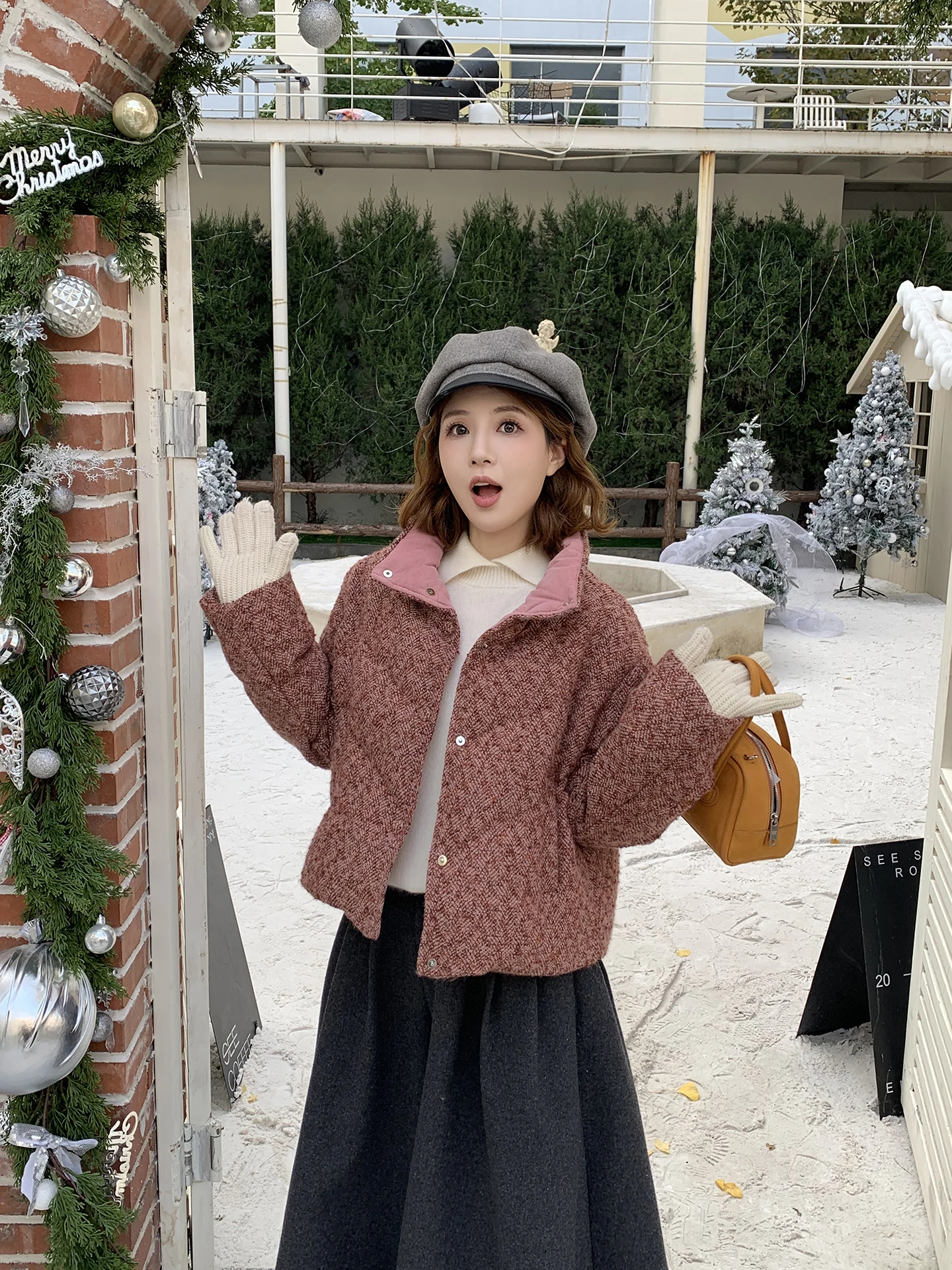 

Женская утепленная куртка ELINSU с 90% белым пухом, воротником-стойкой, утолщенная, зимняя, в корейском стиле, свободного кроя, теплая