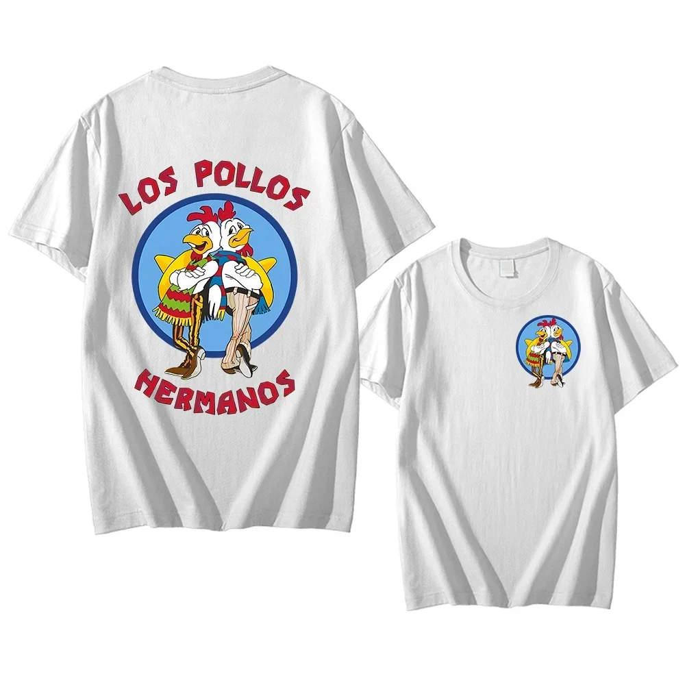 For Men's Women's T-shirt 100% Cotton Breaking Bad LOS POLLOS Chicken Brothers Printed Casual Funny Tshirt Oversized Tee Shirts