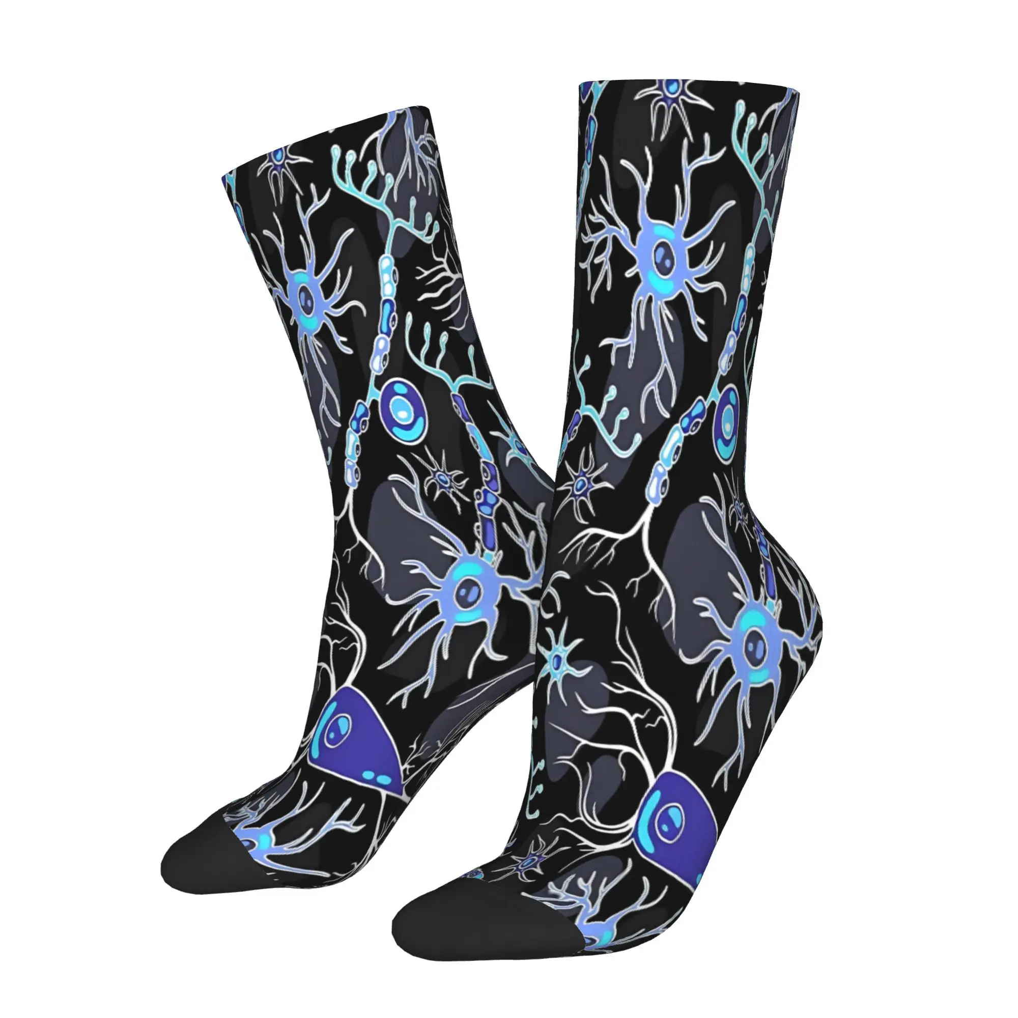 Neurocience Neuro Nure Brain Doctor Neuron Neurobiology Teacher Sock Medical Science Socks with Neuron Brain Design Medical