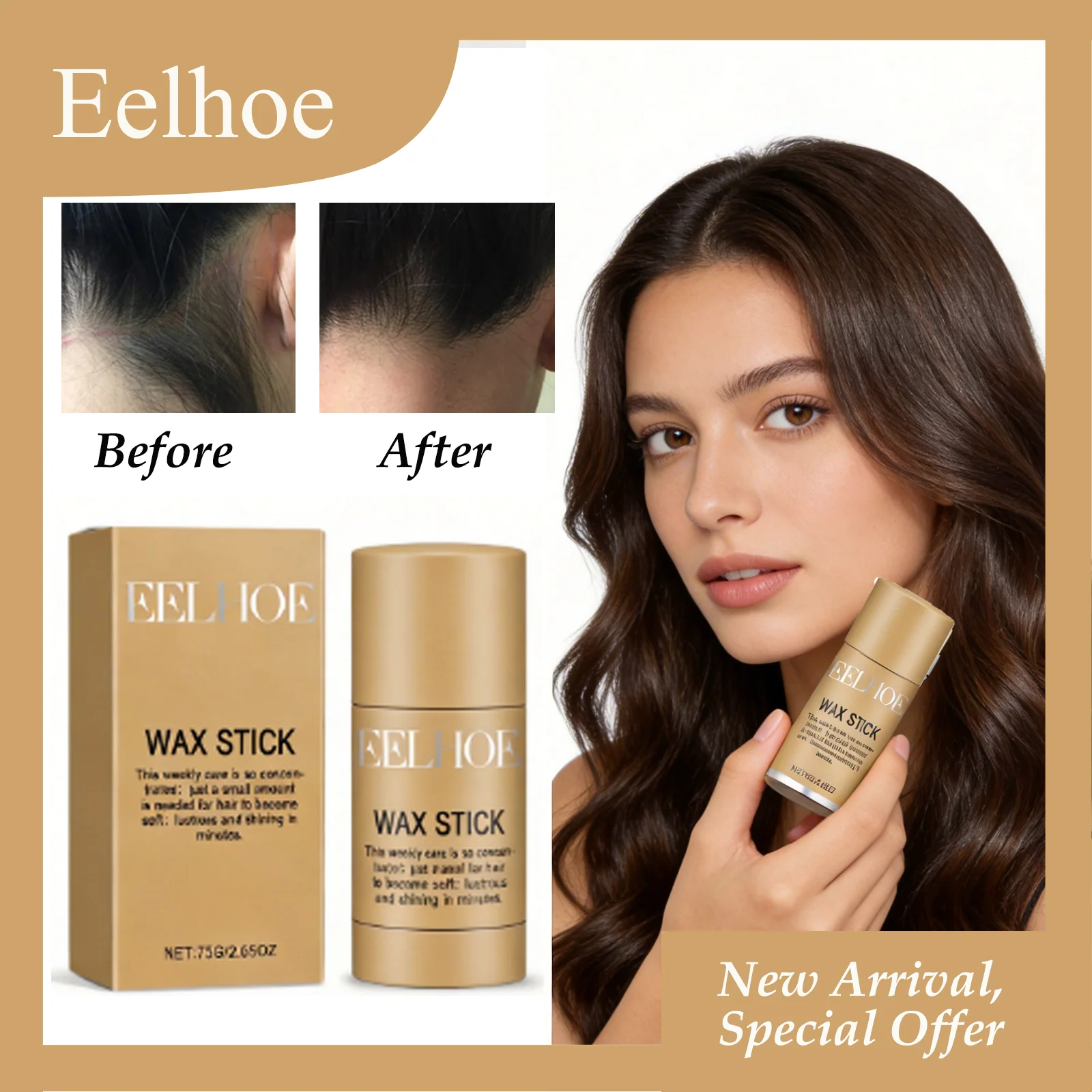 

Восстанавливающий воск для волос Eelhoe 75г, устраняет все виды непослушных причесок, изменяет стиль волос, сохраняет их чистоту и укладку.