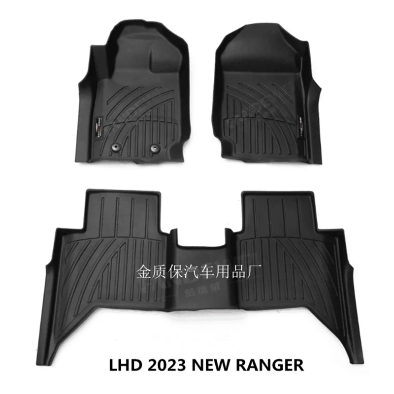 Fit for 2023 all new Ford ranger raptor car carpet Ford ranger Floor foot mats Set Trim to Fit For Ranger waterproof floor mats