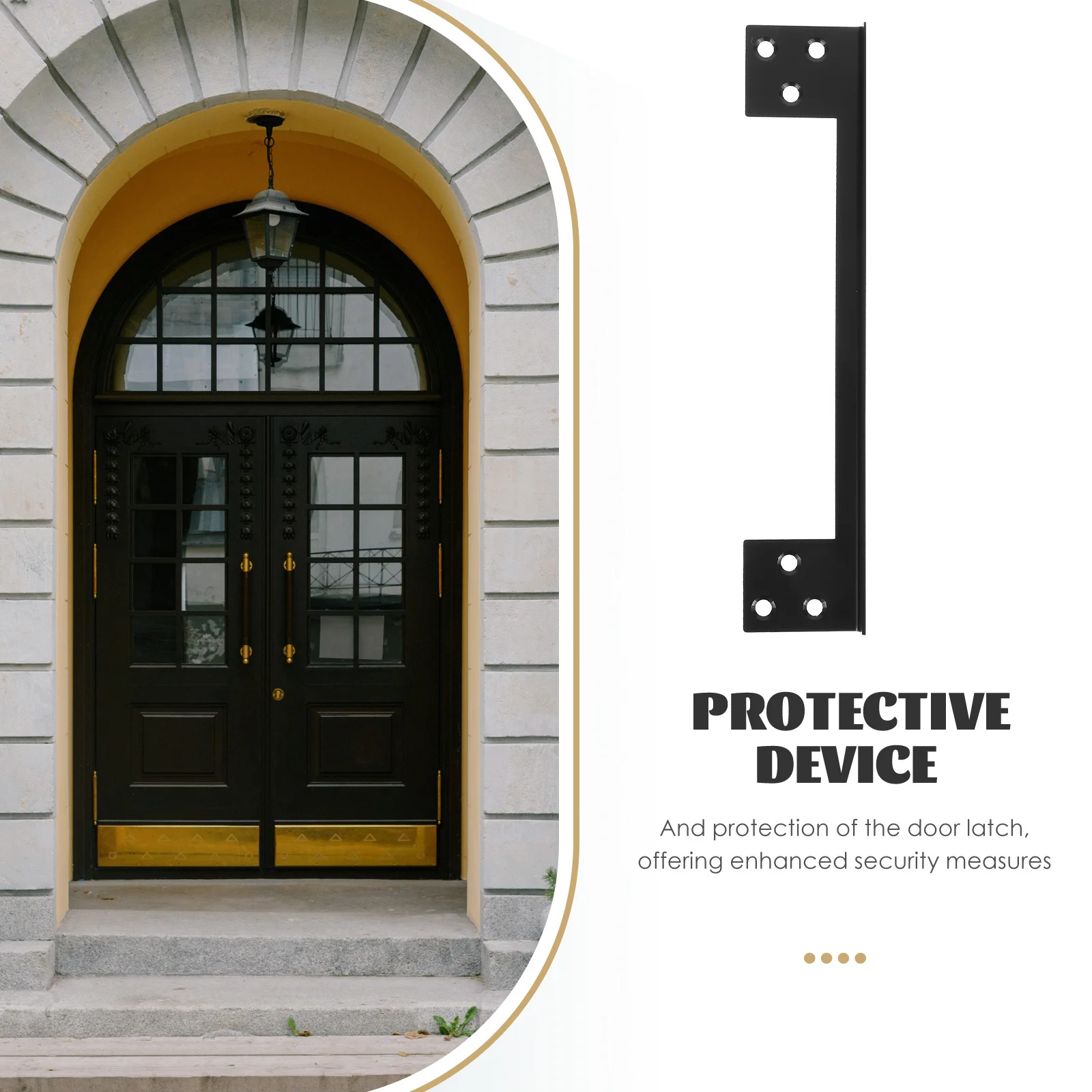 

1pcs Latch Guard Plate Stainless Steel Outswing Door Security Latch Protector Reinforcement Deadbolt Cover Door Reinforcement