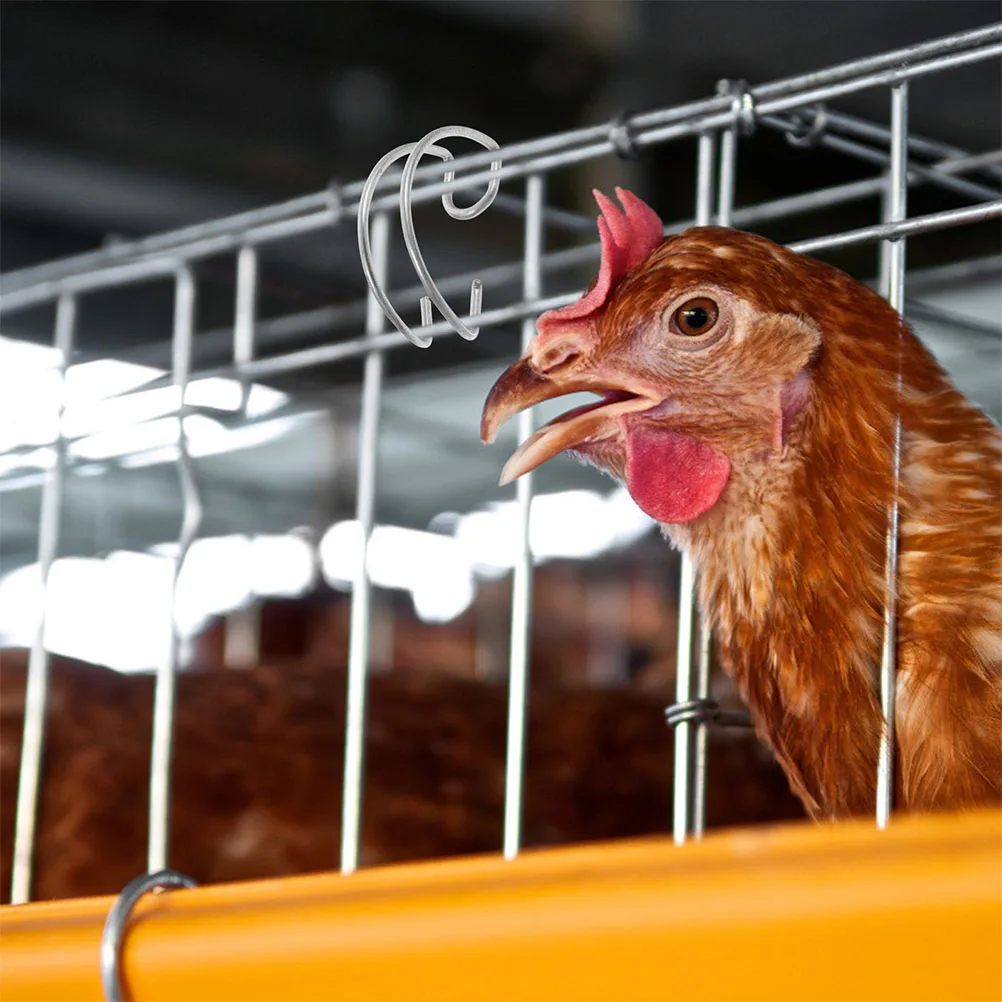 

40Pcs Chicken Cage Door Hook Stainless Steel Heavy Duty for Rabbit Pigeon Quail Bird Pet Cages Breeding Equipment Accessory