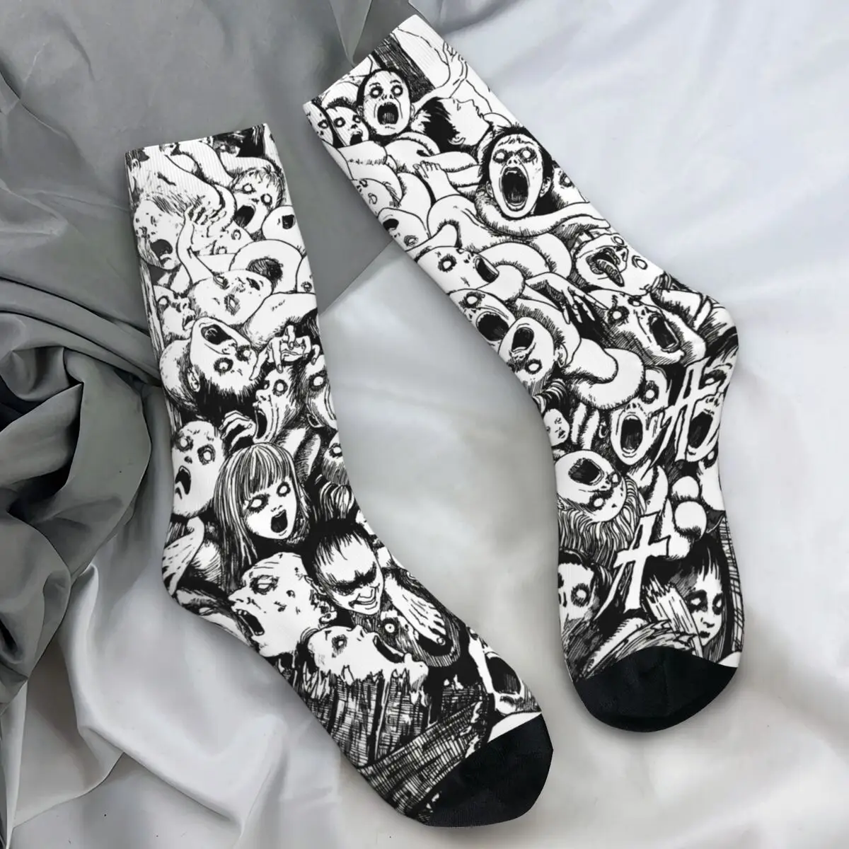 

Junji Ito Japanese Anime Stockings Custom Fashion Socks Spring Non Slip Socks Couple Outdoor Soft Socks