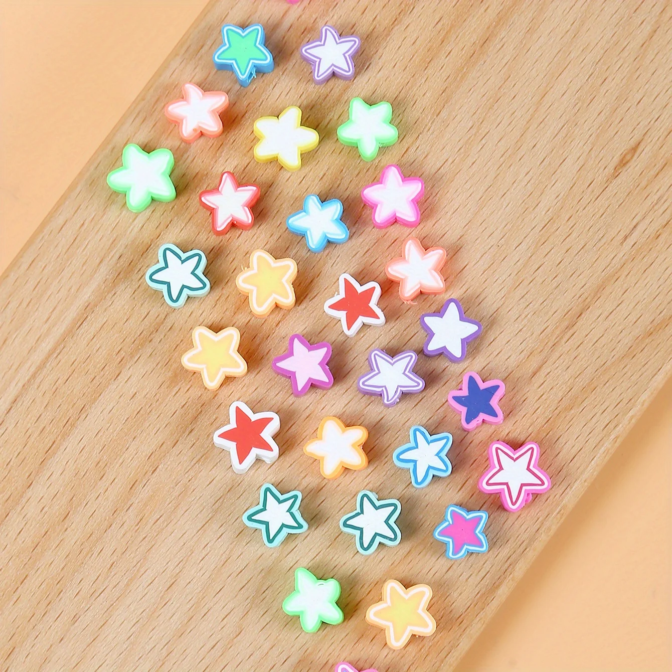 1 Pack 30/100 Stuks Willekeurige Polymeer Klei Sterren & Fruit & Bloemen & Hart & Kralen voor Vrouwen DIY Armband Ketting Sieraden Maken