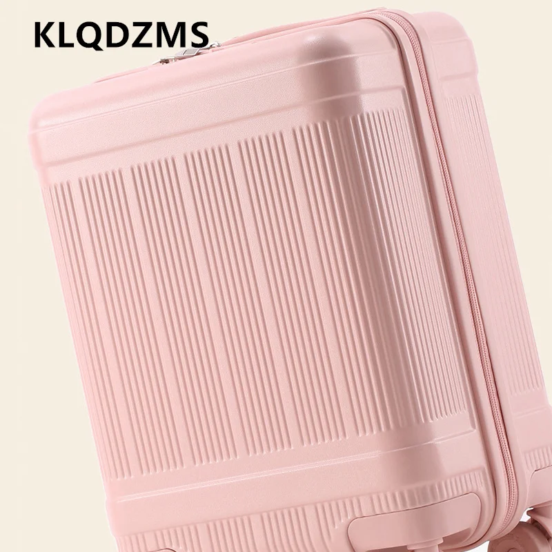 KLQDZMS High Quality 18 Inch Suitcase ABS+PC Boarding Box Large Capacity Password Box Cart Type Travel Bag Rolling Luggage