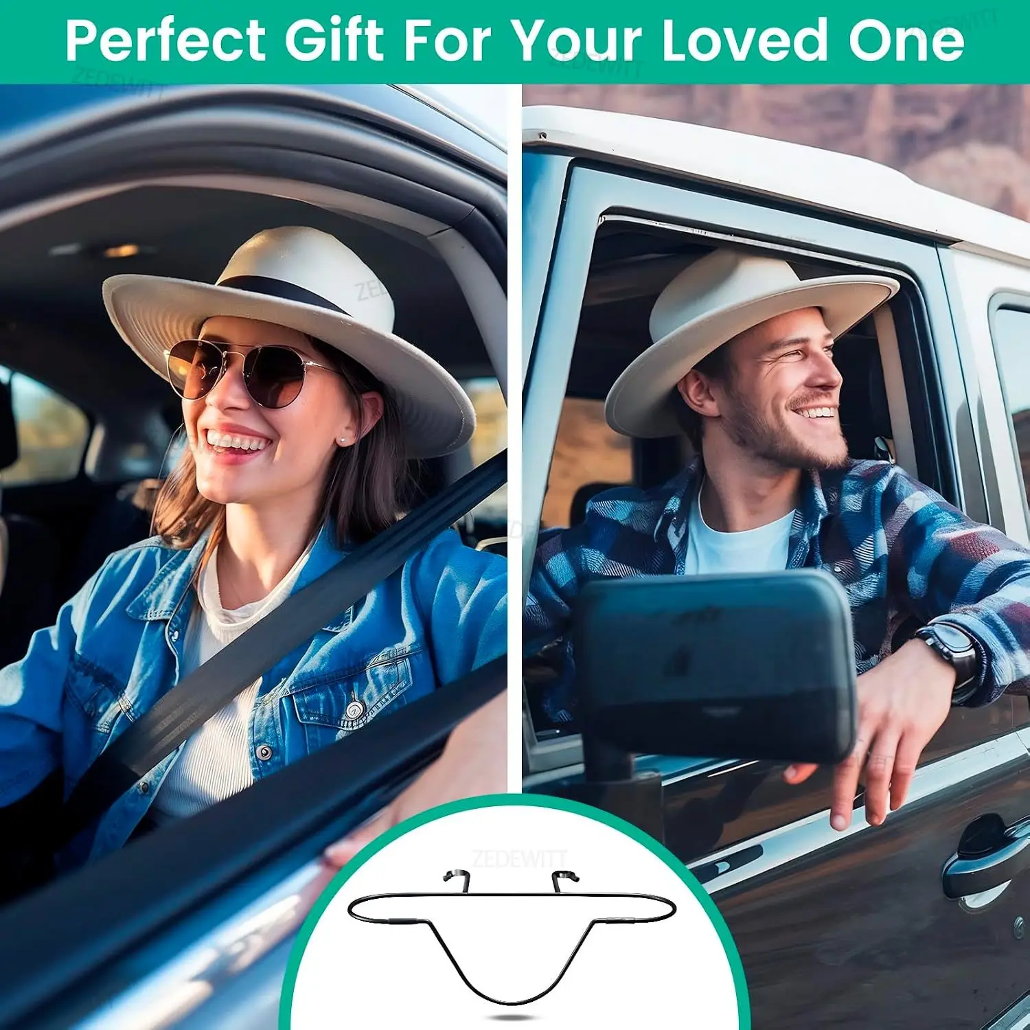 Langlebiger, faltbarer Auto-Hutständer aus Edelstahl, Cowboyhut-Halter für LKW, SUV, Sitzlehne, Kleiderbügel, Innenraum-Aufbewahrungsorganisator – Detail 8