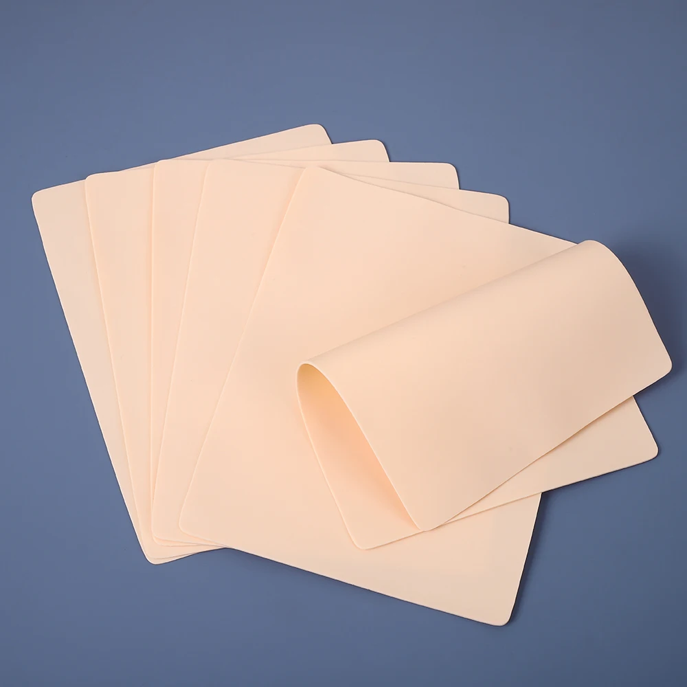 1/3/5/10/15/20Pcs*Tattoo Practice Skin Silicone Fake Skin Synthetic Leather For Permanent Makeup Tattoo Beginner Exercise Tool