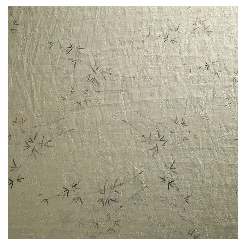 Fine Bamboo Jacquard Digital Printing Fabric 1.5 M Width New Chinese Style Han Clothing Cheongsam
