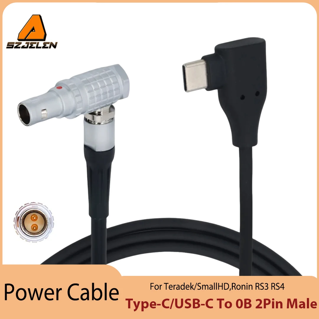 Hot Sale Ronin RS3 RS4 Type-C Power Supply To FGG 0B 2Pin Power Cable For Teradek,SmallHD,DJI camera