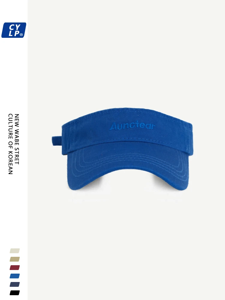 

Spring and summer letter embroidered hat women's outdoor sunscreen hat leak top visor men's baseball cap