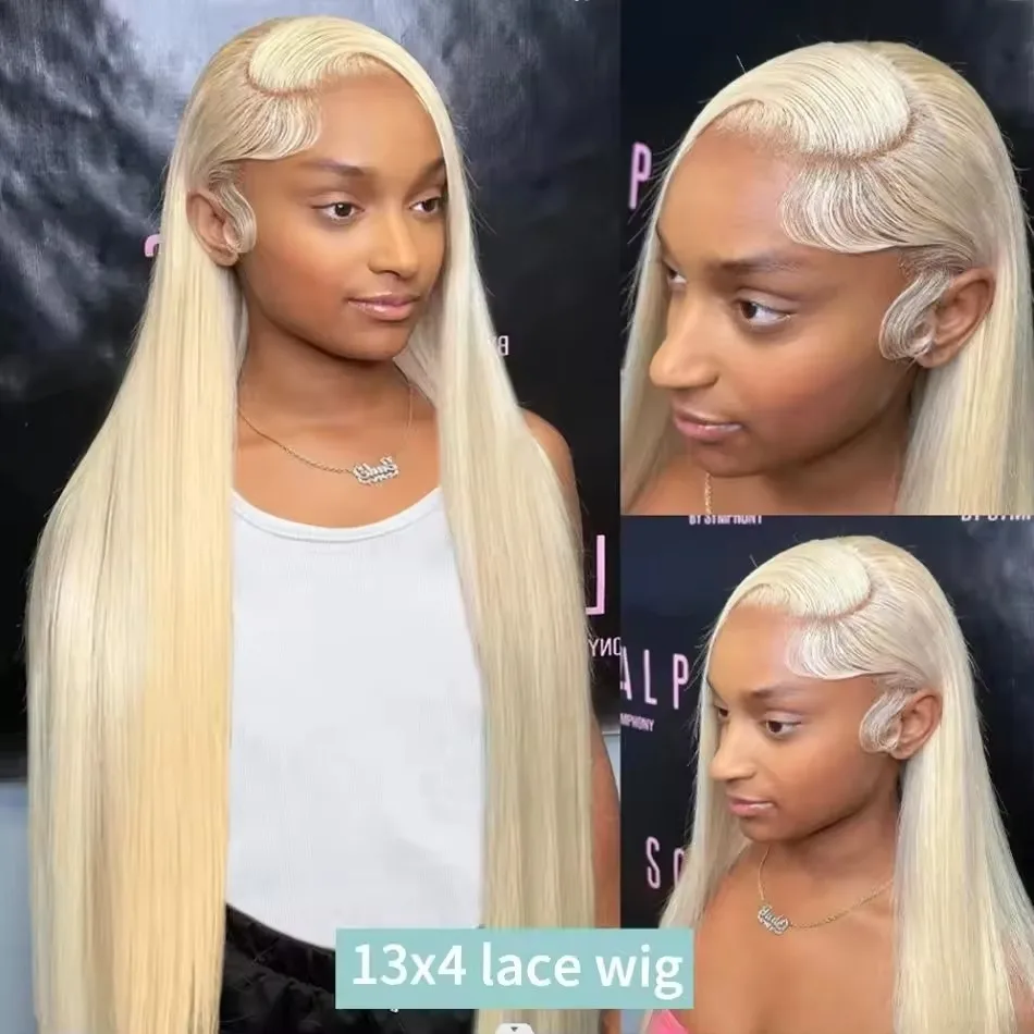 40 Inch 613 Hd Lace Frontal Wig 13x6 13x4 Blonde Straight Lace Front Wigs Human Hair Brazilian Colored Human Hair Wigs For Women image 3