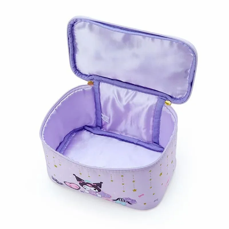 Sanrio Kuromi Women Cosmetic Bag Cartoon Anime Makeup Bag Waterproof Travel Toiletry Storage Bag Beauty Case Girl Gift