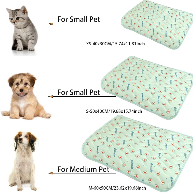 Esteira refrigeradora para cães e gatos, cama para cães respirável, cobertor lavável, almofada para sofá, carro, pequeno, médio, grande, verão