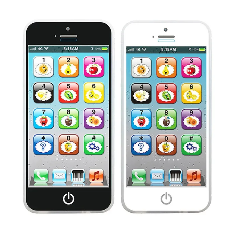 Kinderen Simulatie Telefoon Baby Muzikaal Vroeg Educatief Speelgoed Engels Leren Mobiel met Licht Geluid Mobiel Vocaal Speelgoed