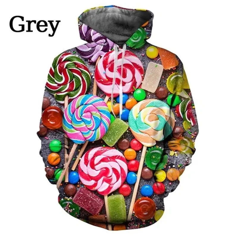 New Candy Graphic Hoodie 3D Printed Funny Personality Couple Hoodies For Men Women Unisex Long Sleeve Oversized Pullovers Tops