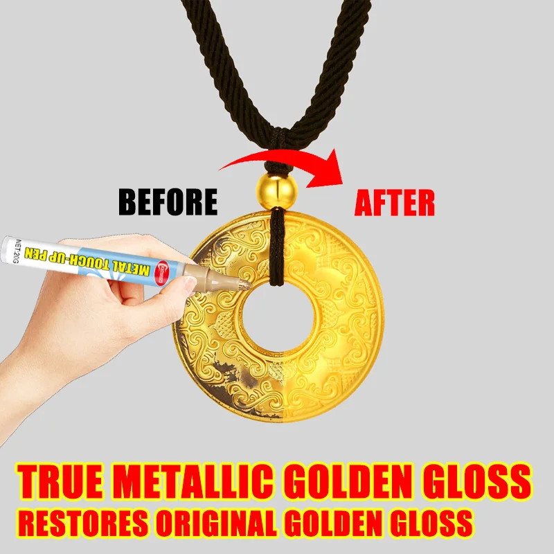 Gold Metal Repair Pen Handbag Buckle Zipper Scratch Repair Touch Up Paint for Logo Lock and Strap Restoration view 5