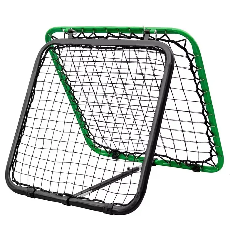 شبكة ارتداد كرة القدم قابلة للتعديل وقابلة للإزالة على الوجهين، معدات تدريب حارس المرمى المحمولة القابلة للطي #1