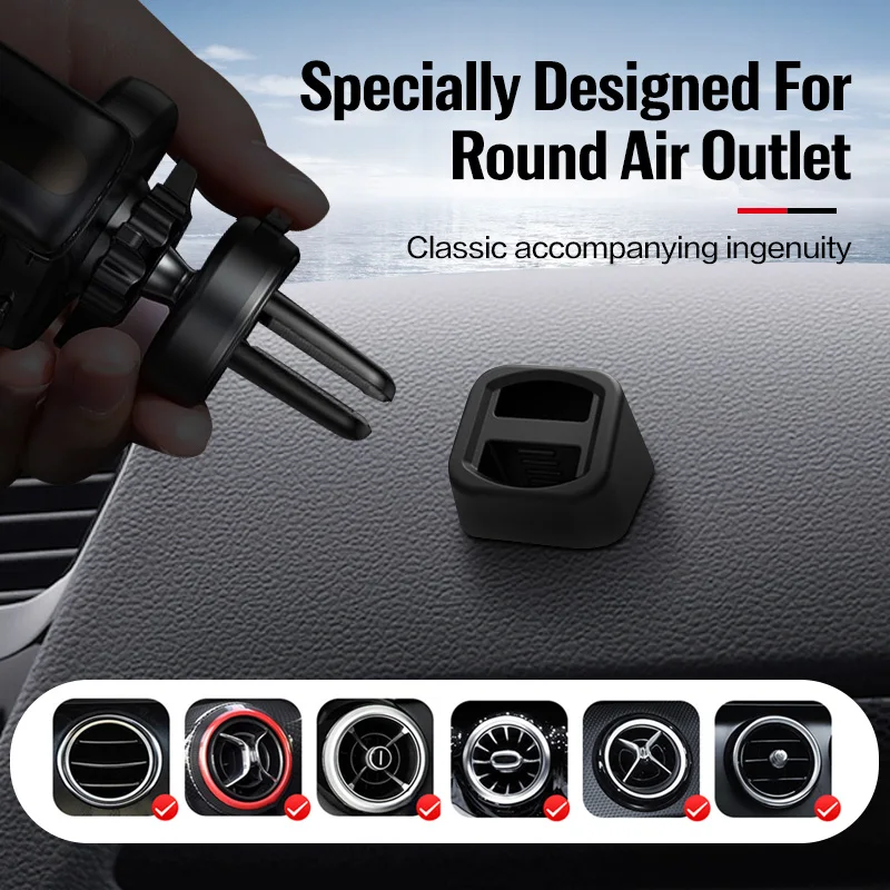 Universal Wireless Car Charger Stand Base Dashboard Mount Car Mobile Phone Holder Bracket Air Outlet Clip Accessories Parts