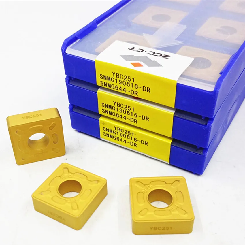 SNMG190612-DR YBC251/SNMG190616-DR YBC251/SNMG190612-DR YBC252/SNMG190616-DR YBC252 ZCC.CT CNC 카바이드 삽입 10 개/상자
