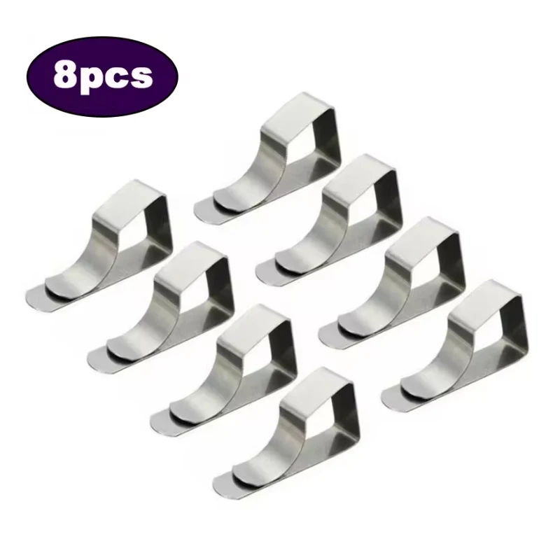 8/16/24pcs Tablecloth Clips Stainless Steel Anti-Slip Tablecloth Clamp Mini Adjustable Table Cloth Cover Fix Clip For Wedding image 3