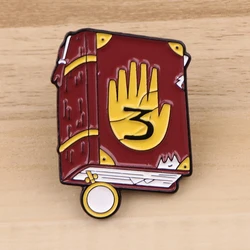 Cartoon Book Enamel Pin Journal 3 Brooches for Women Lapel Pins Badges on Backpack Clothing Accessories Fashion Jewelry Gift