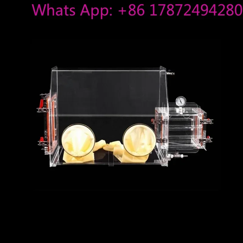 Sterile Acrylic Lab Glove Box GS-005-B - Chemical Resistance Vacuum Isolation Device