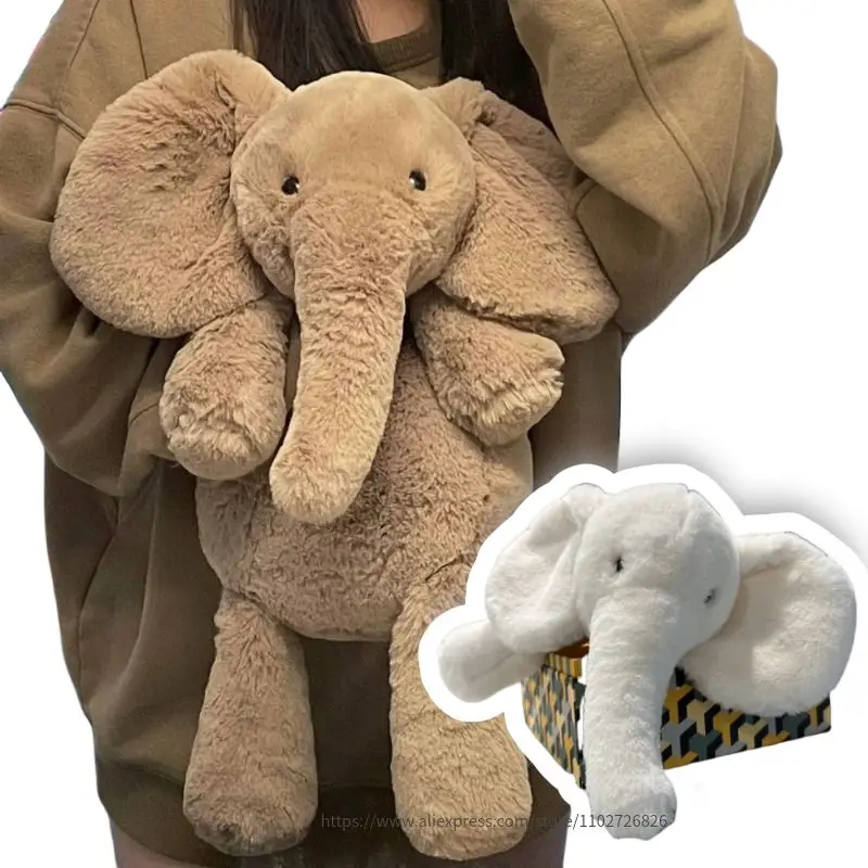 

45/55/70CM Cute Nordic Style Plush Elephant Toy Lovely Lying Soft Elephant Appease Toy Stuffed Soft for Kids Baby Girl Xmas Gift