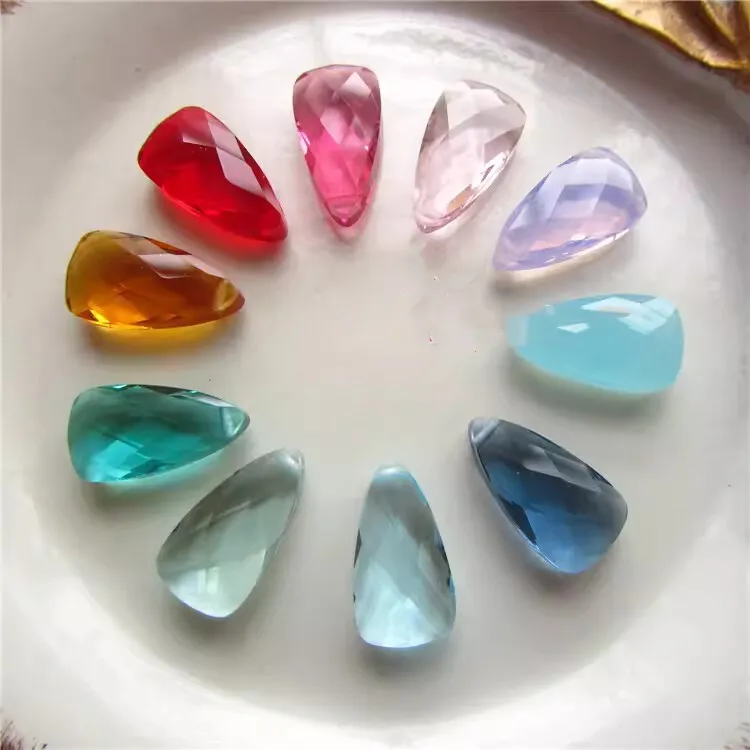 

5PIECES loose beads Quartz OVAL drop faceted 15mm for DIY jewelry making FPPJ wholesale nature gemstone