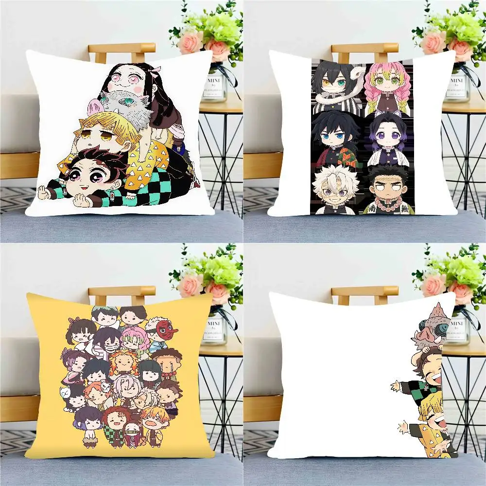 1PC Hot Anime Comics Dämon Slayer Kissen Fall Platz Schlafzimmer Sofa Freizeit Komfort Kissen Auto Dekoration