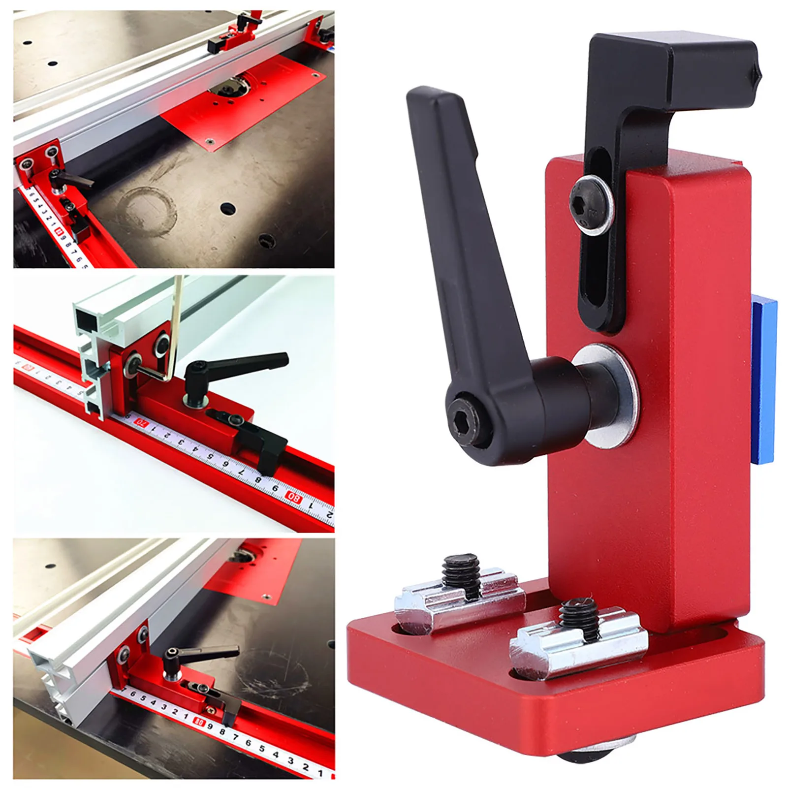 

Woodworking Rail Tool 45 Type Chute Locator Aluminium Alloy Backing Connector Miter Track Stop Woodworking Rail Tool