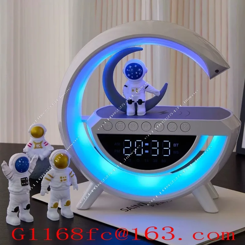 3401 Bluetooth Creative Night Light Colorful with Alarm Clock Smart Desktop Multi Functional Wireless Charging Speaker