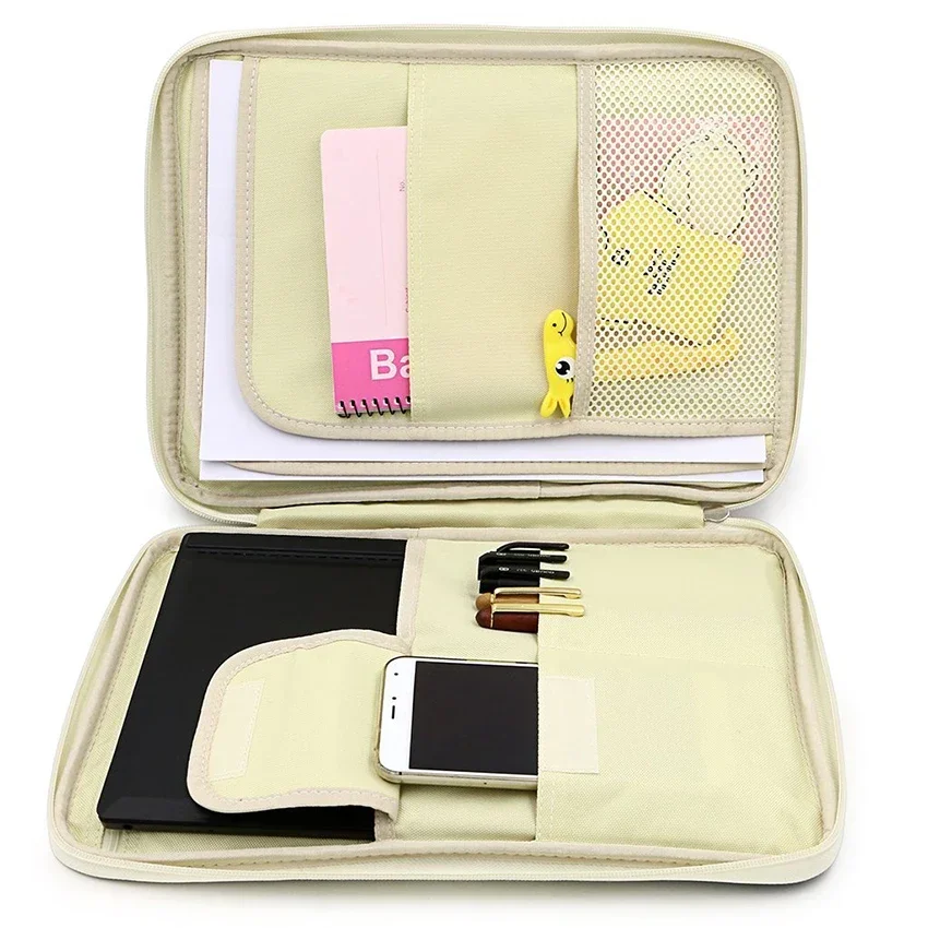 Waterproof Large Capacity File Folder A4 Document Paper Holder Zipper Bag Portable Students Stationery Case Office Supplies