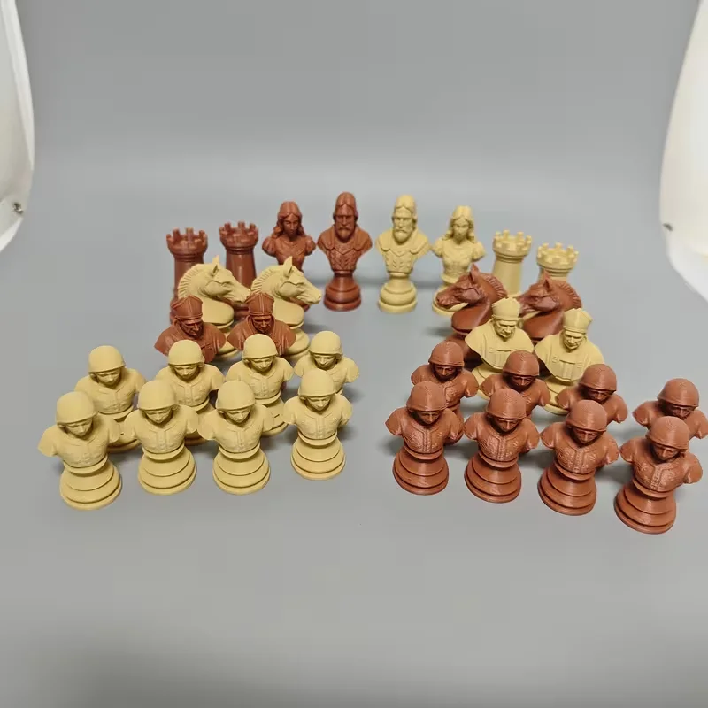 16 Pcs Choose Carved Chess Set, Three-dimensional Modeling Craftsmanship Is Meticulous Desktop Decorative Ornaments