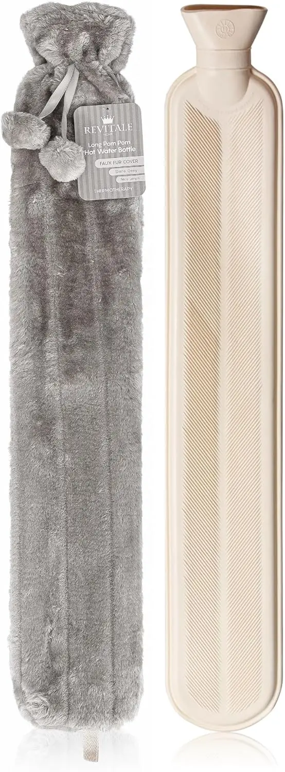 

Длинная грелка с мягким чехлом-помпоном, 72 см, 2 л, для облегчения боли в теле